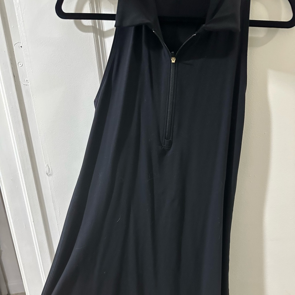 Aritzia Women's Black Zip-Up collar tennis dress - Picture 3 of 4